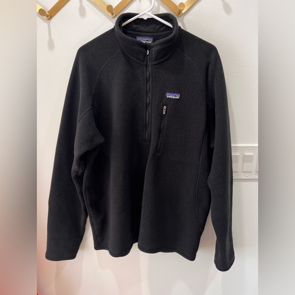 Patagonia Black Quarter-Zip Fleece Pullover